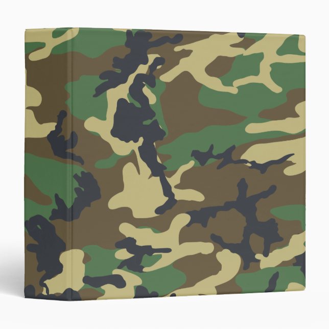 Woodland Camouflage pattern Binder (Front/Spine)