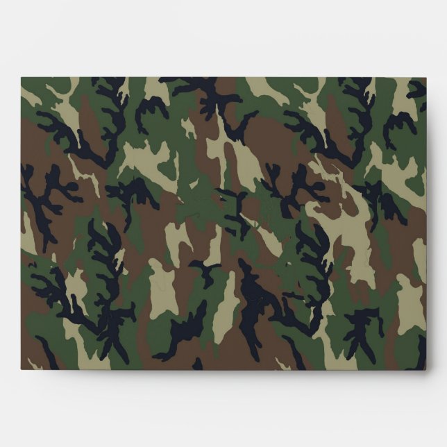 Woodland Camouflage Pattern Envelope (Front)