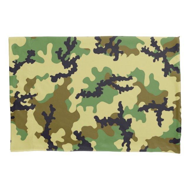 Woodland camouflage pillow case (Front)