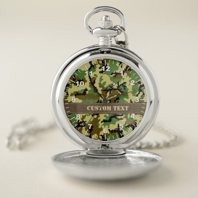 Woodland Camouflage Pocket Watch (Inside)