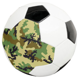 Woodland camouflage soccer ball