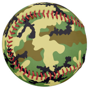 Woodland camouflage softball