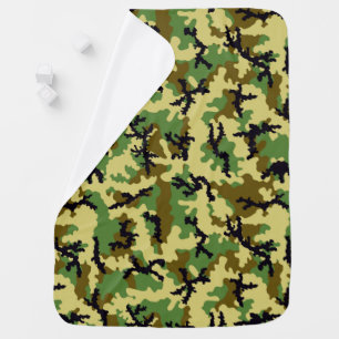Woodland camouflage swaddle blanket