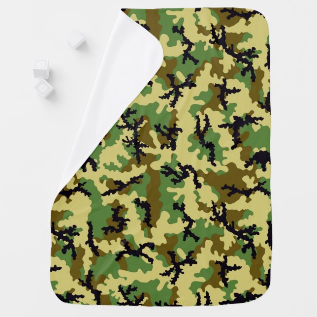 Woodland camouflage swaddle blanket (In Situ)