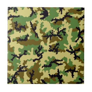 Woodland camouflage tile