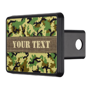 Woodland camouflage tow hitch cover