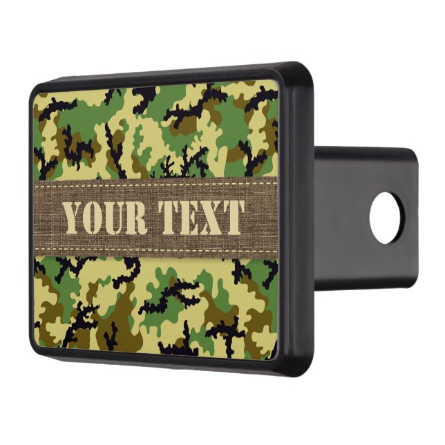 Woodland camouflage tow hitch cover (Left)