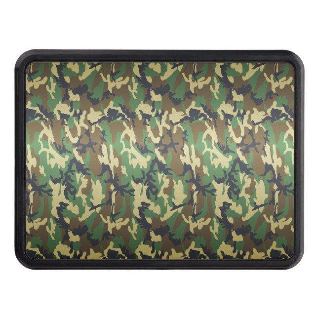 Woodland Camouflage Trailer Hitch Cover (Front)