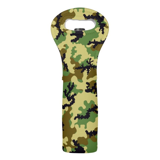 Woodland camouflage wine bag (Back)