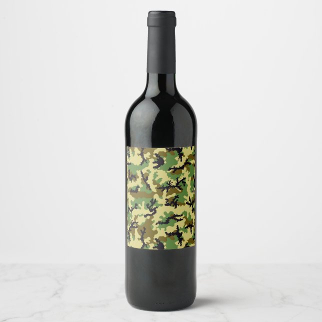 Woodland camouflage wine label (Front)