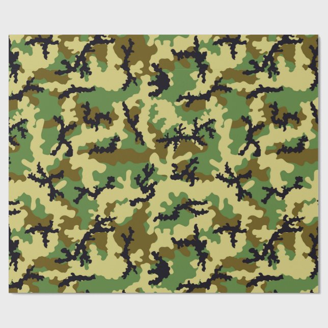 Woodland camouflage wrapping paper (Flat)