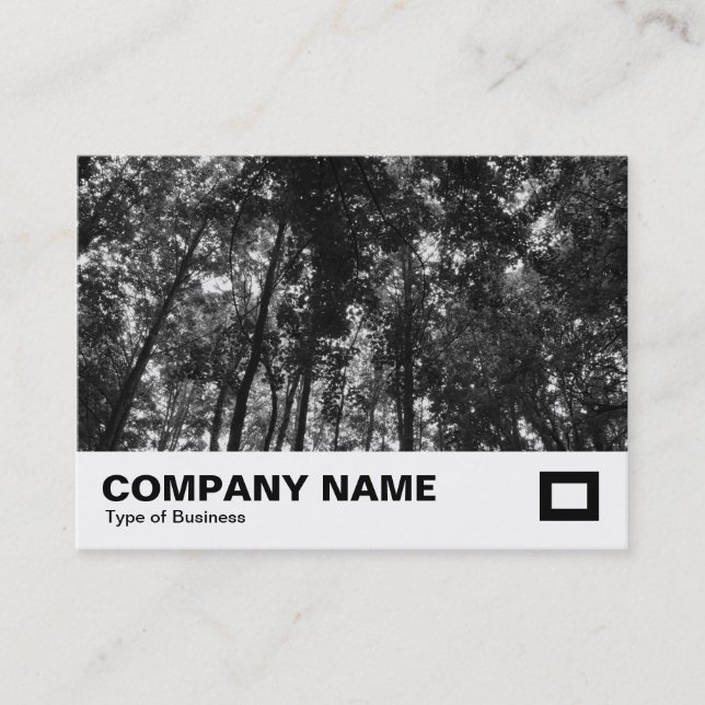 Woodland Canopy BW Business Card (Front)