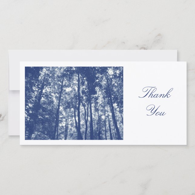 Woodland Canopy - Cyanotype Effect - Thank You (Front)