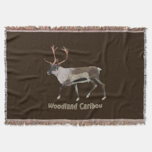 Woodland Caribou Throw Blanket