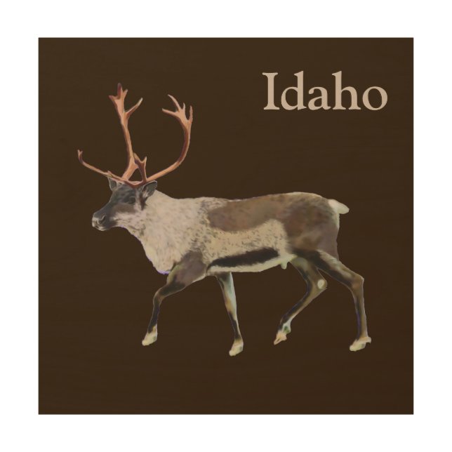 Woodland Caribou Wood Wall Art (Front)