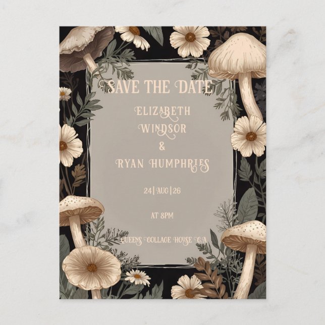 Woodland Charm: A Botanical Delight Wedding Invite (Front)