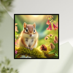 Woodland Chipmunk Canvas Print