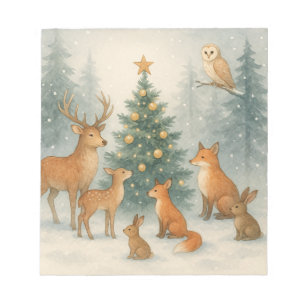 Woodland Christmas Card Notepad