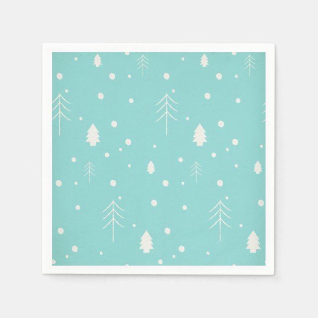 Woodland Christmas Paper Napkins (Front)