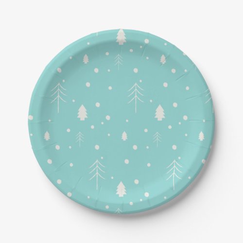 Woodland Christmas Paper Plates