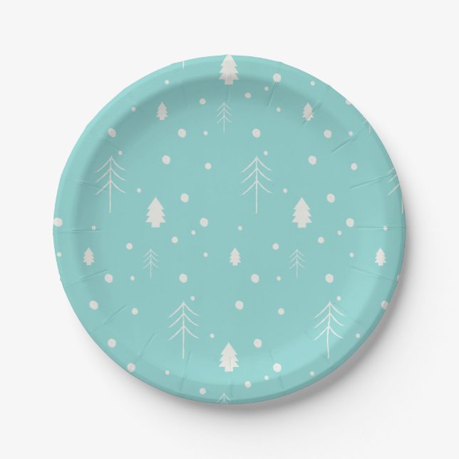Woodland Christmas Paper Plates (Front)