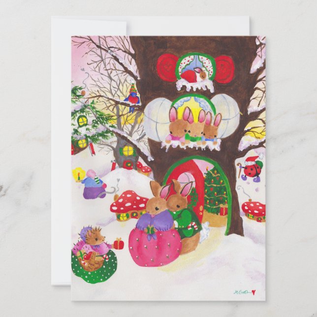 Woodland Christmas photo card (Front)