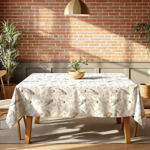 Woodland Christmas Robin Birds – Kitchen Decor Tablecloth