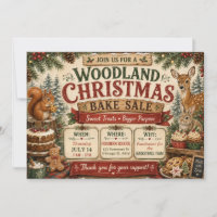Woodland Christmas Rustic Holiday Bake Sale