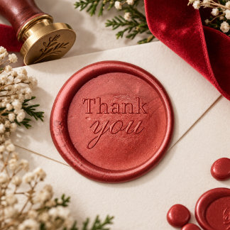 Woodland Christmas Thank You Winter ONEderland Wax Seal Sticker