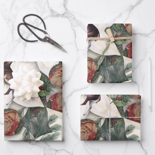 Woodland Christmas Wrapping Paper Sheets (Front)