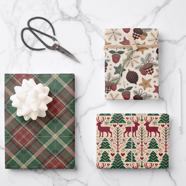 Woodland Christmas   Wrapping Paper Sheets (Front)