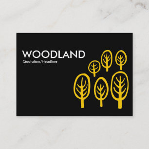 Woodland (Chubby) - Amber on Black Business Card