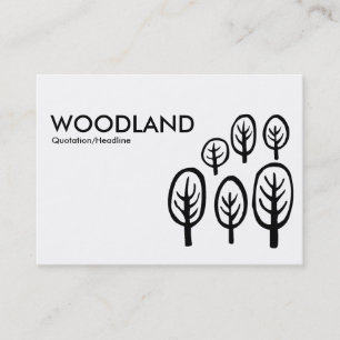 Woodland (Chubby) - Black and White Business Card