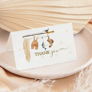 Woodland Clothesline Fishing Derby Baby Thank You