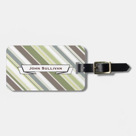 Woodland Colors Nature Pattern Luggage Tag