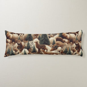 Woodland Comfort Faux Fur Body Pillow
