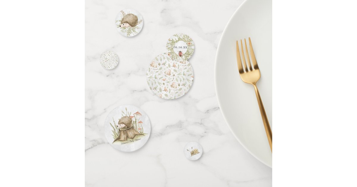 Woodland Confetti Forest Animal Party Zazzle Com