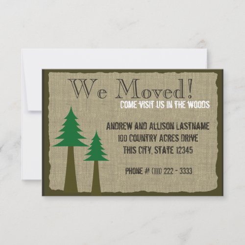 Woodland Country New Home Custom Announcement