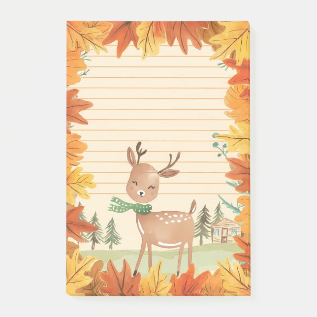 Woodland Cozy Post-it Notes (Front)