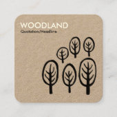 Woodland - Cream + Black on Kraft Card (Front)