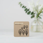 Woodland - Cream + Black on Kraft Card (Standing Front)