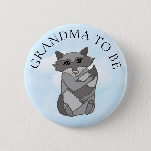 Woodland Creature Grandma to be Baby Shower button