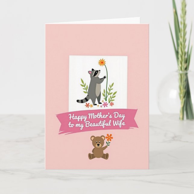 Woodland Creature Mother Card (Front)