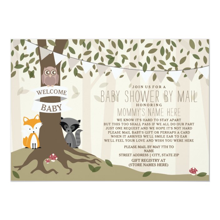 woodland creature invitations