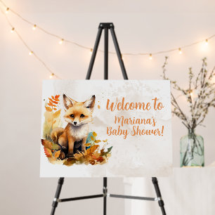 Woodland Creatures Baby Fox Baby Shower Welcome Foam Board