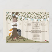 Woodland Creatures Baby Shower By Mail - Boy Invitation (Front/Back)
