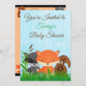 Woodland Creatures Baby Shower Invitation (Front/Back)