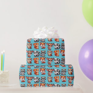 Woodland Creatures Boy's Baby Shower Wrapping Paper