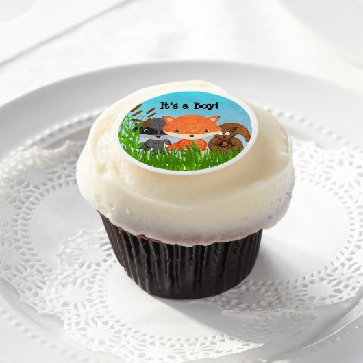 Woodland Creatures Edible Cupcake Topper Edible Frosting Rounds (Cupcake)
