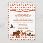 Woodland Creatures Fall Neutral Baby SPRINKLE Invitation (Front/Back)